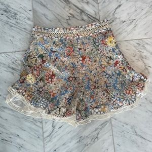 Barney’s x Zimmerman lace embroidered short